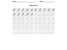 Uppercase D Worksheet