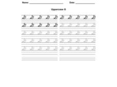 Uppercase G Worksheet