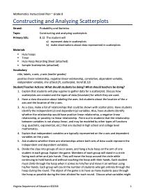 Scatterplots Lesson Plan