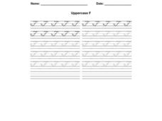 Uppercase F Worksheet