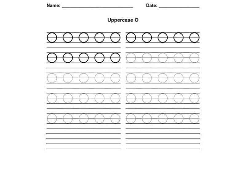 Uppercase O Worksheet