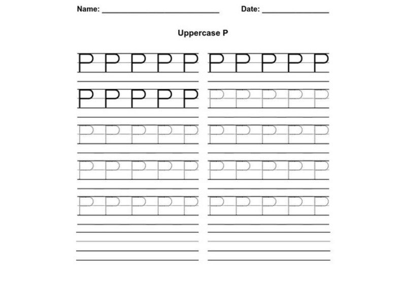 Uppercase P Worksheet