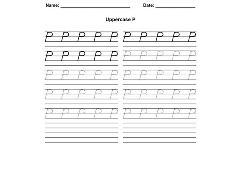 Uppercase P Worksheet