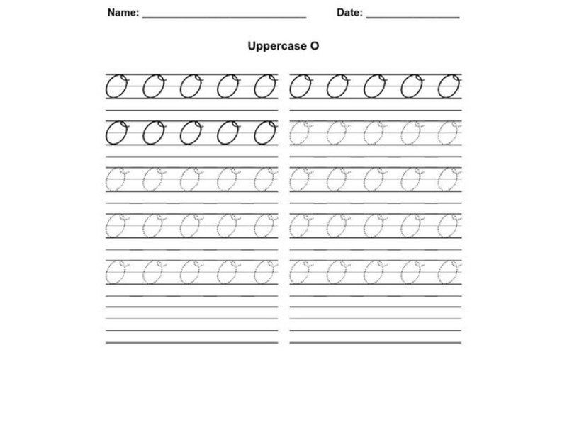 Uppercase O Worksheet
