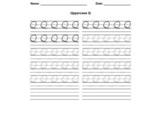 Uppercase Q Worksheet