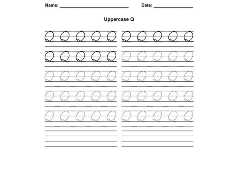 Uppercase Q Worksheet