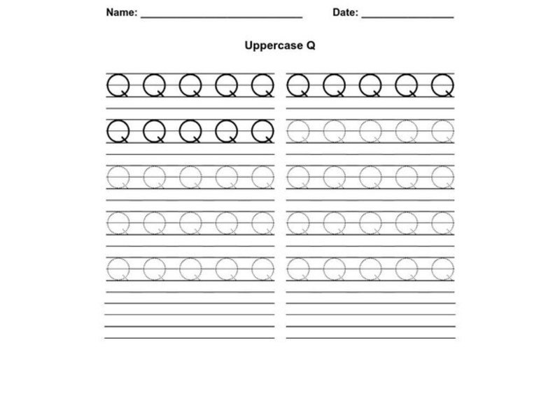 Uppercase Q Worksheet
