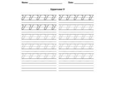Uppercase V Worksheet