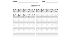Uppercase V Worksheet