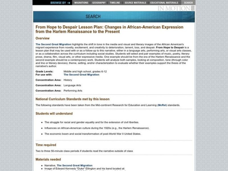 Urban Concentration and Racial Violence Lesson Plan