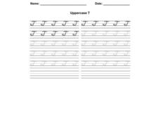 Uppercase T Worksheet