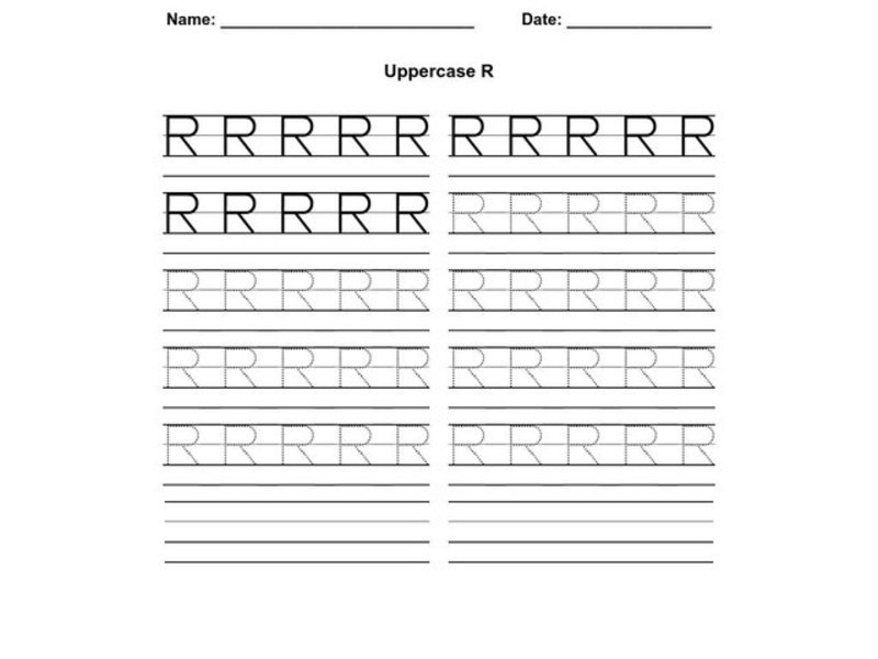Uppercase R Worksheet