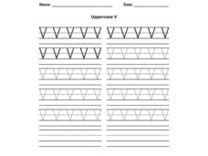 Uppercase V Worksheet