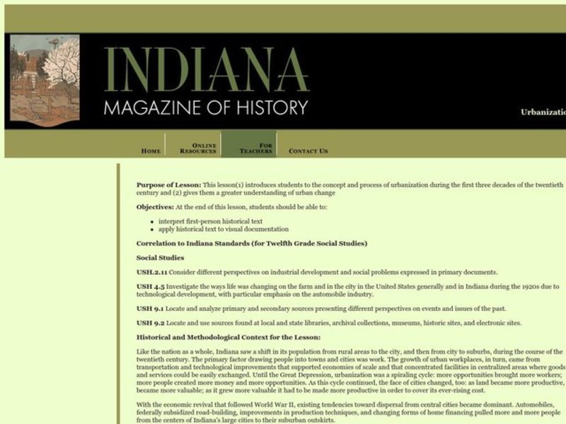 Urbanization Lesson Plan