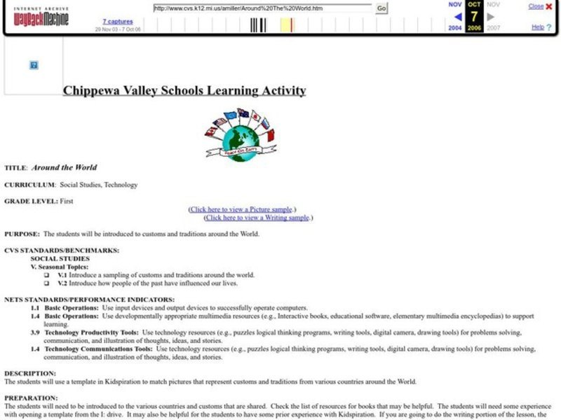 Around the World Lesson Plan