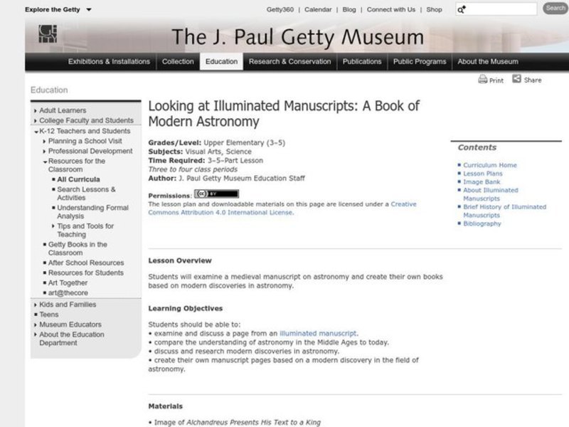 Astronomy Lesson Plan