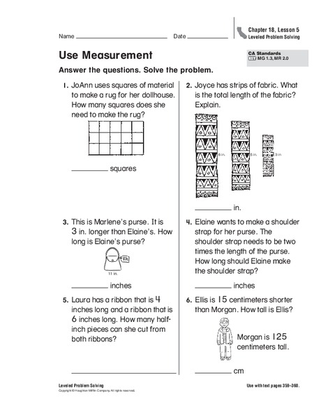 Use Measurement Worksheet