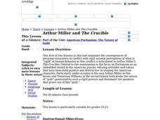 Arthur Miller and The Crucible Worksheet