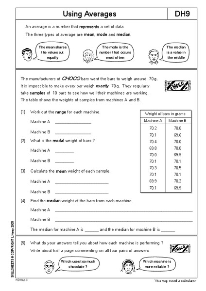 Using Averages Lesson Plan
