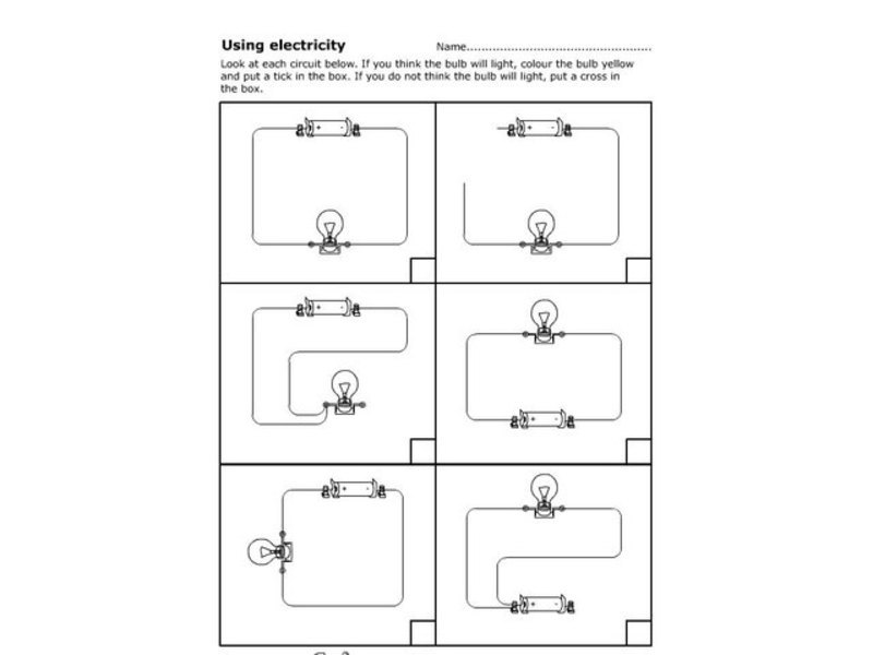 Using Electricity Worksheet