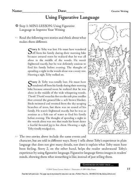 Using Figurative Language Writing
