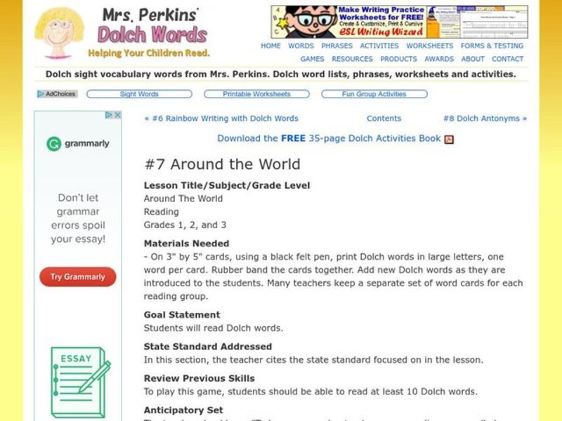 Around the World Lesson Plan