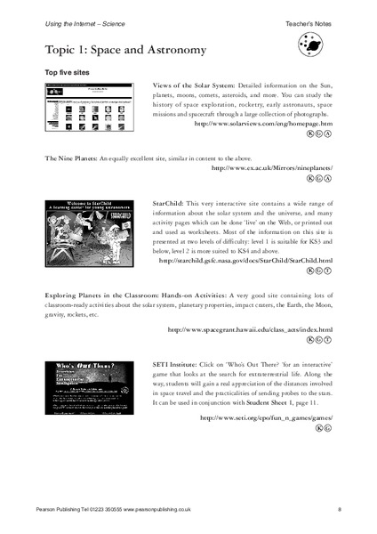 Using the Internet Worksheet