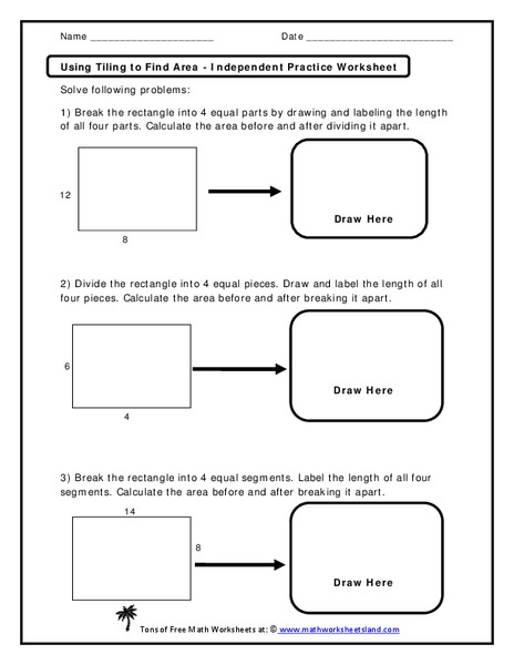 Using Tiling to Find Area Worksheet