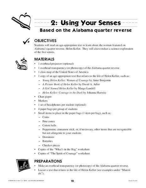 Using Your Senses Lesson Plan