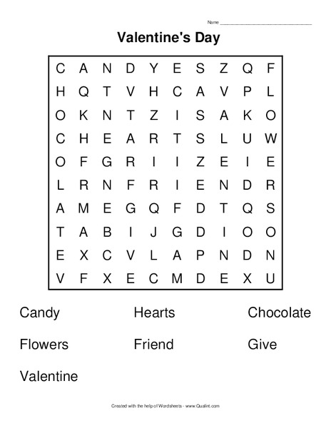 Valentine's Day Worksheet