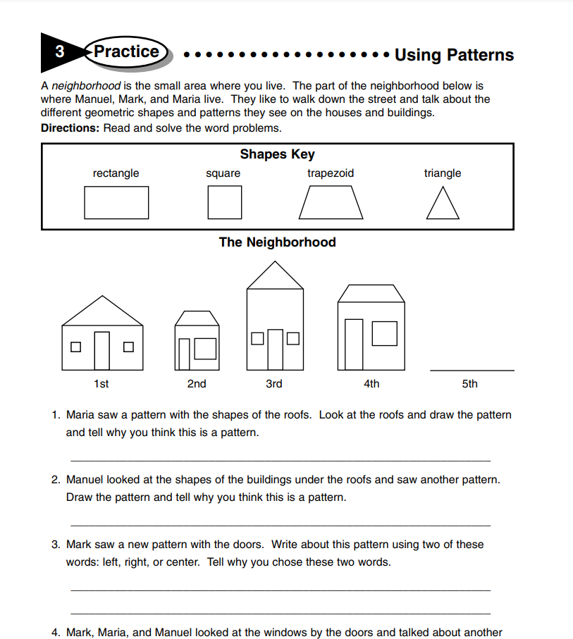 Using Patterns Lesson Plan