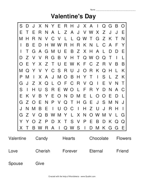 Valentine's Day Worksheet
