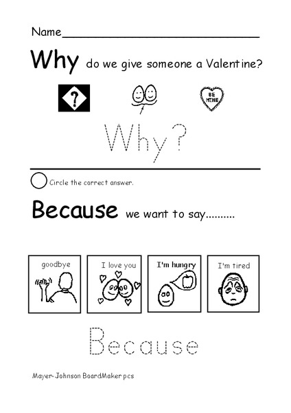 Valentine's Day Worksheet