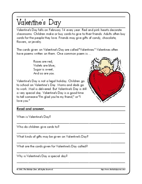 Valentine's Day Worksheet