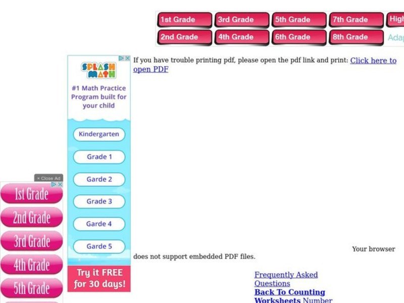 Valentine's Day Subtraction Worksheet