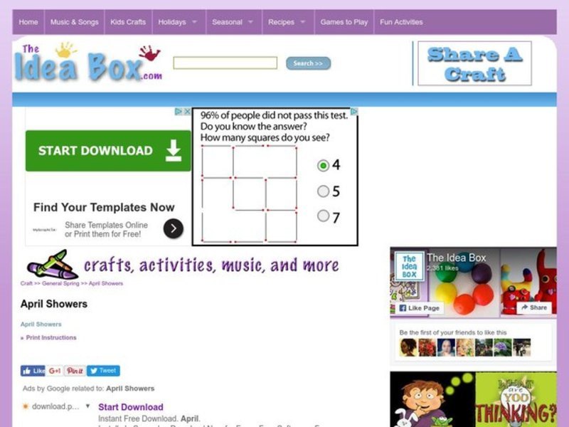 April Showers Activity