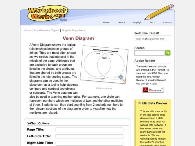 Venn Diagram Worksheet