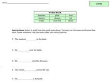 Verb Practice Worksheet
