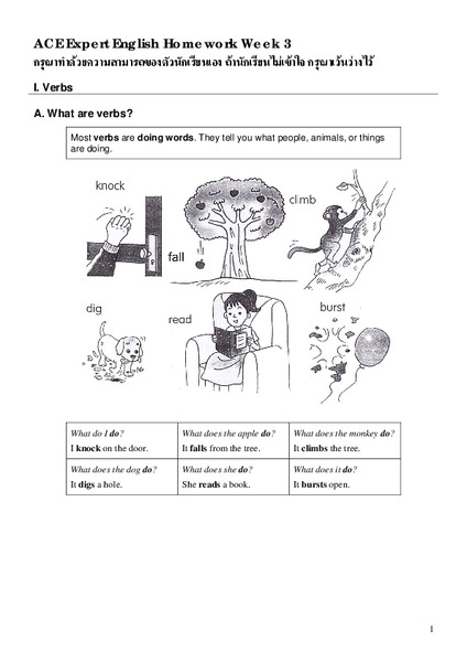 Verb Practice Worksheet