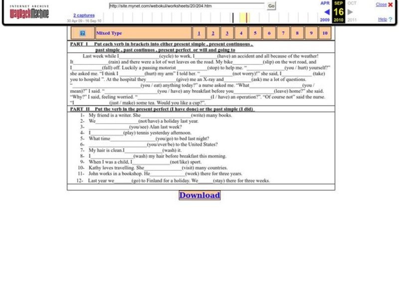 Verb Tenses Lesson Plan