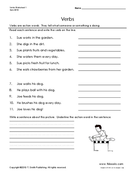 Verbs Worksheet