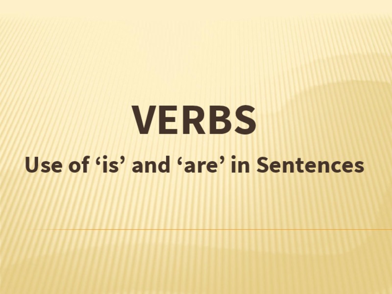 Verbs PPT