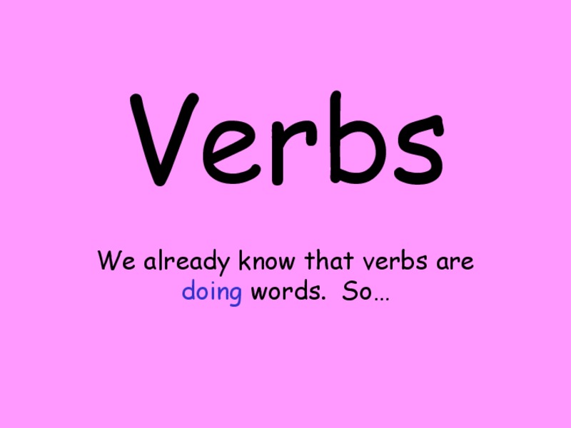 Verbs PPT