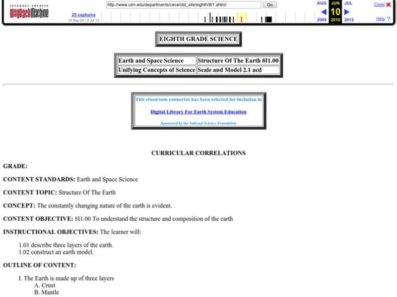 Structure of the Earth Lesson Plan