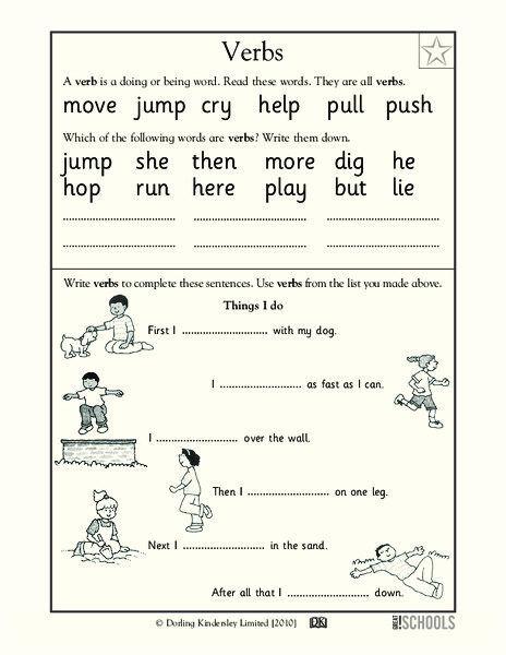 Verbs Worksheet