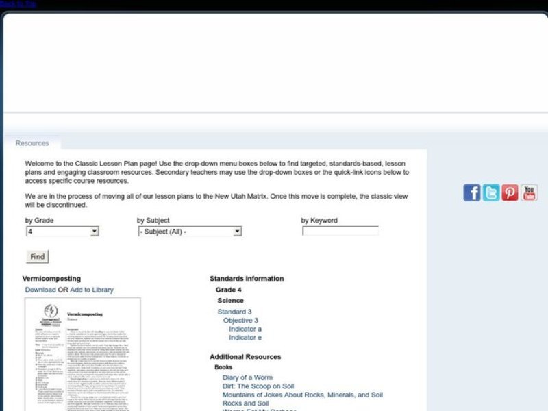 Vermicomposting Lesson Plan