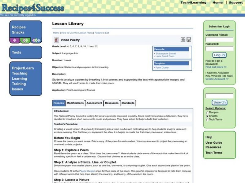 Video Poetry Lesson Plan