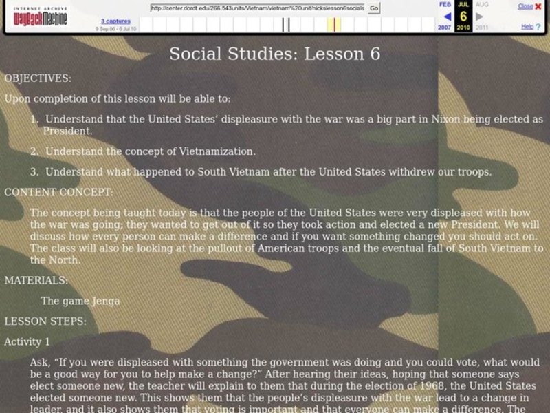 Vietnam War Lesson Plan