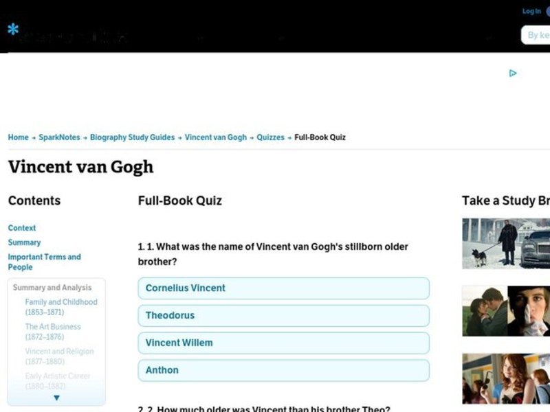 Vincent Van Gogh   Interactive