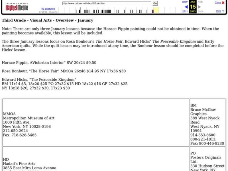 Visual Arts Lesson Plan